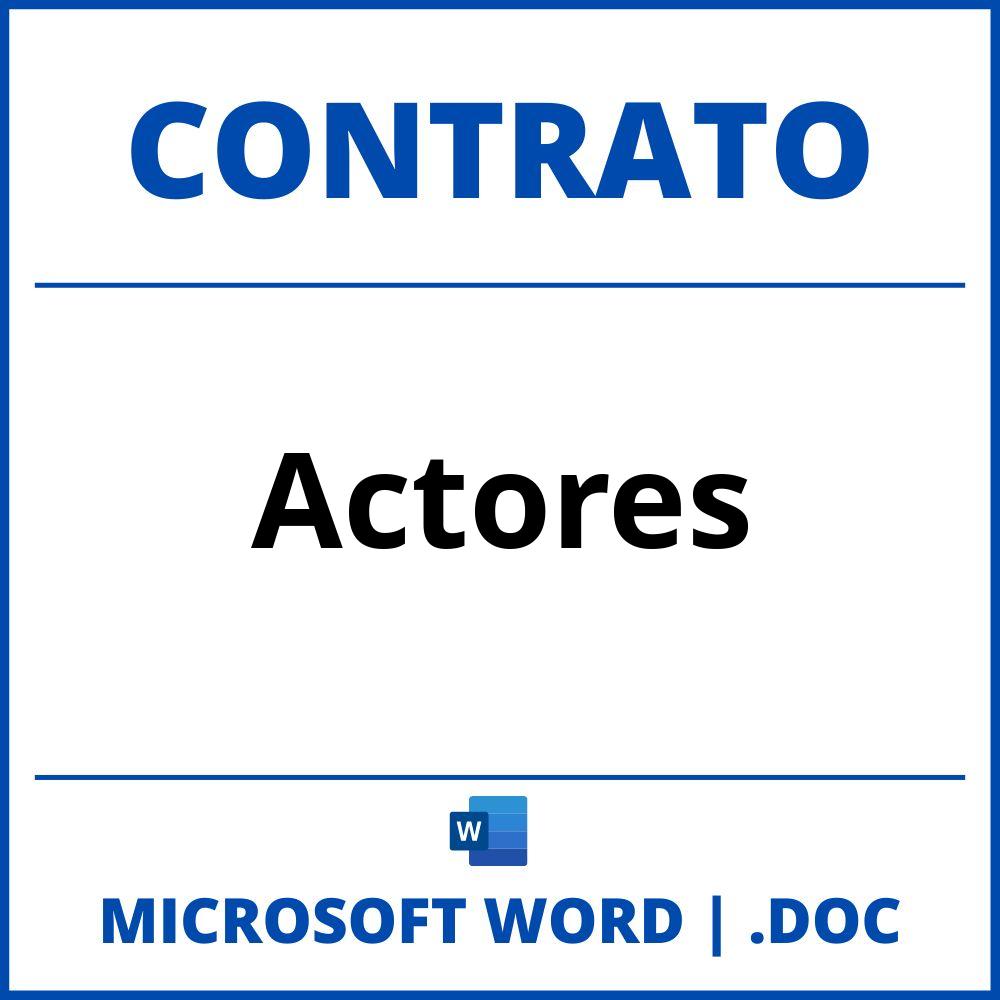 Contrato Actores