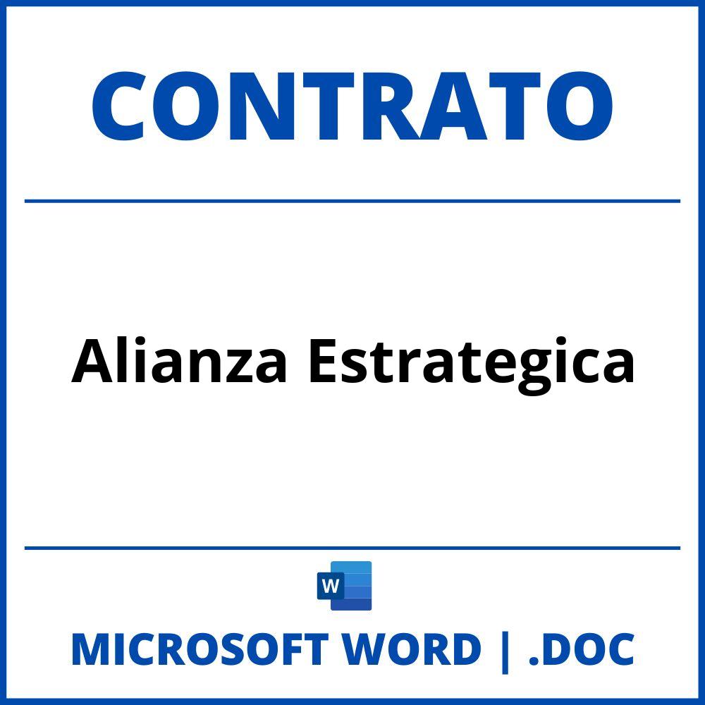 Contrato De Alianza Estrategica