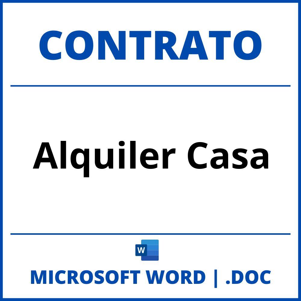 Contrato Alquiler Casa