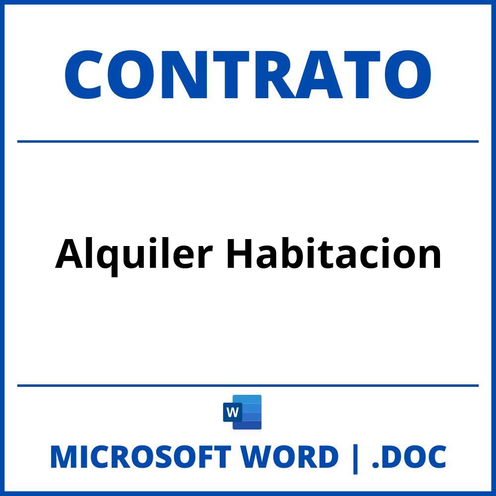 Contrato Alquiler Habitacion