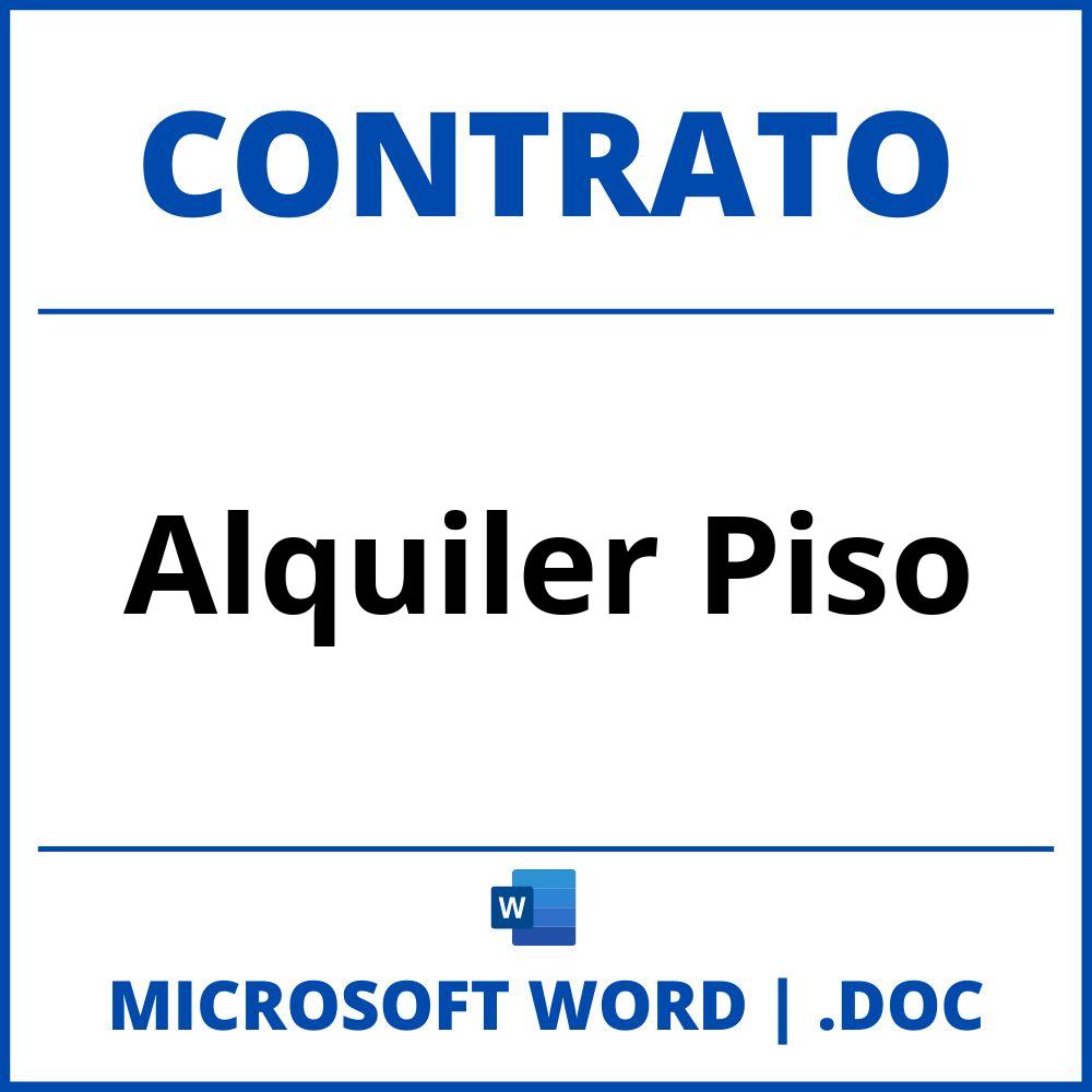 Contrato Alquiler Piso