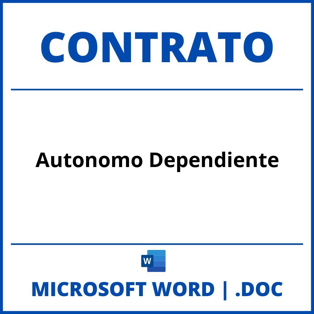 Contrato Autonomo Dependiente