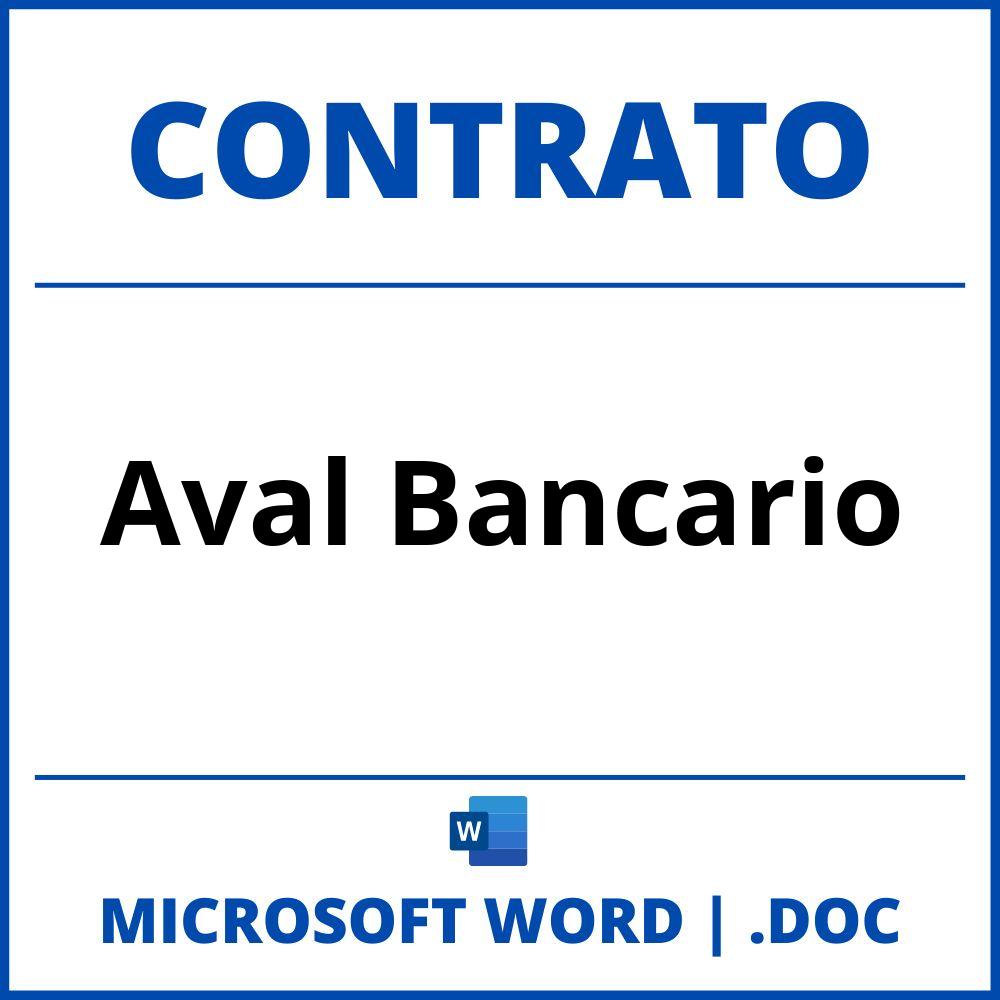 Contrato Aval Bancario