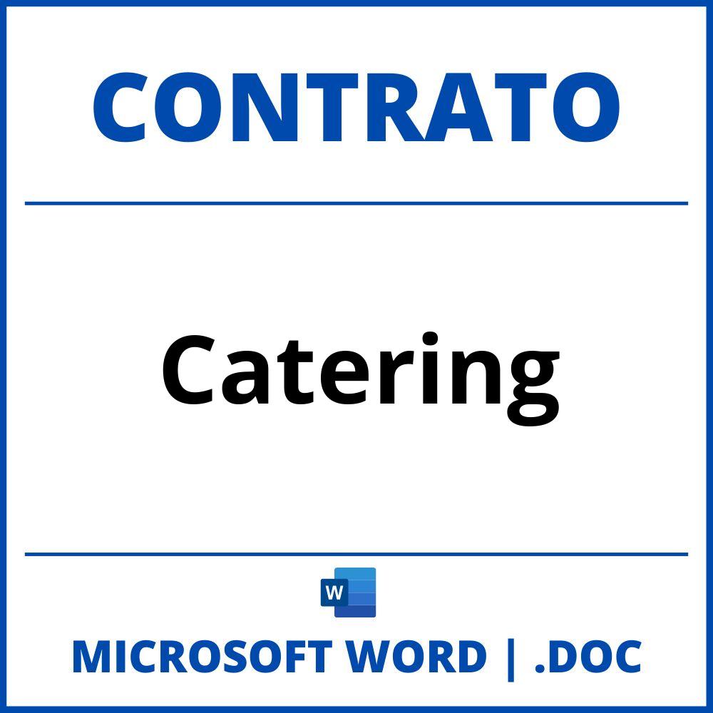 Contrato De Catering