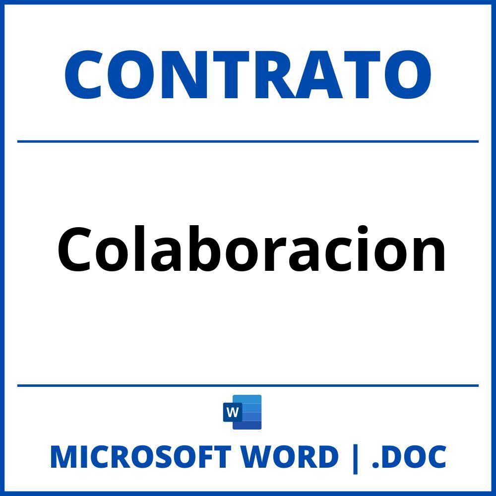 Contrato De Colaboracion