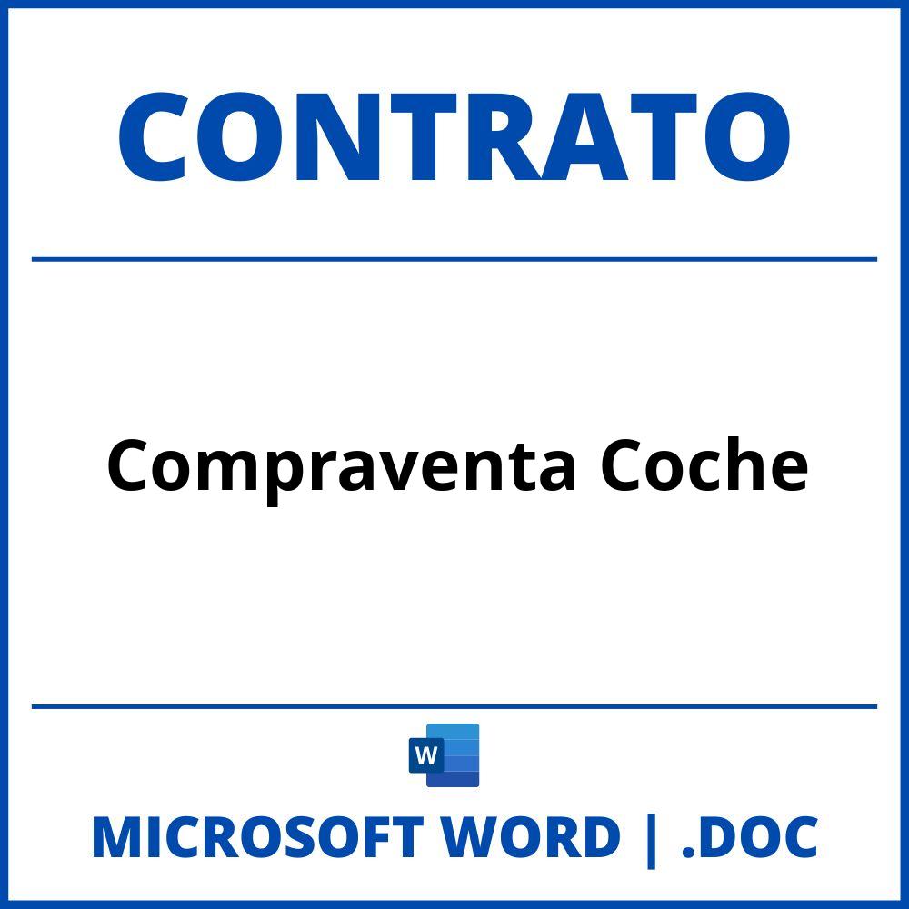 Contrato Compraventa Coche