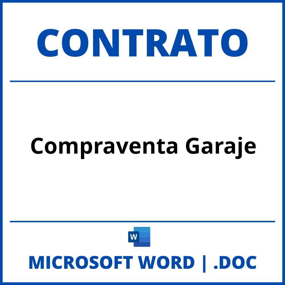 Contrato Compraventa Garaje