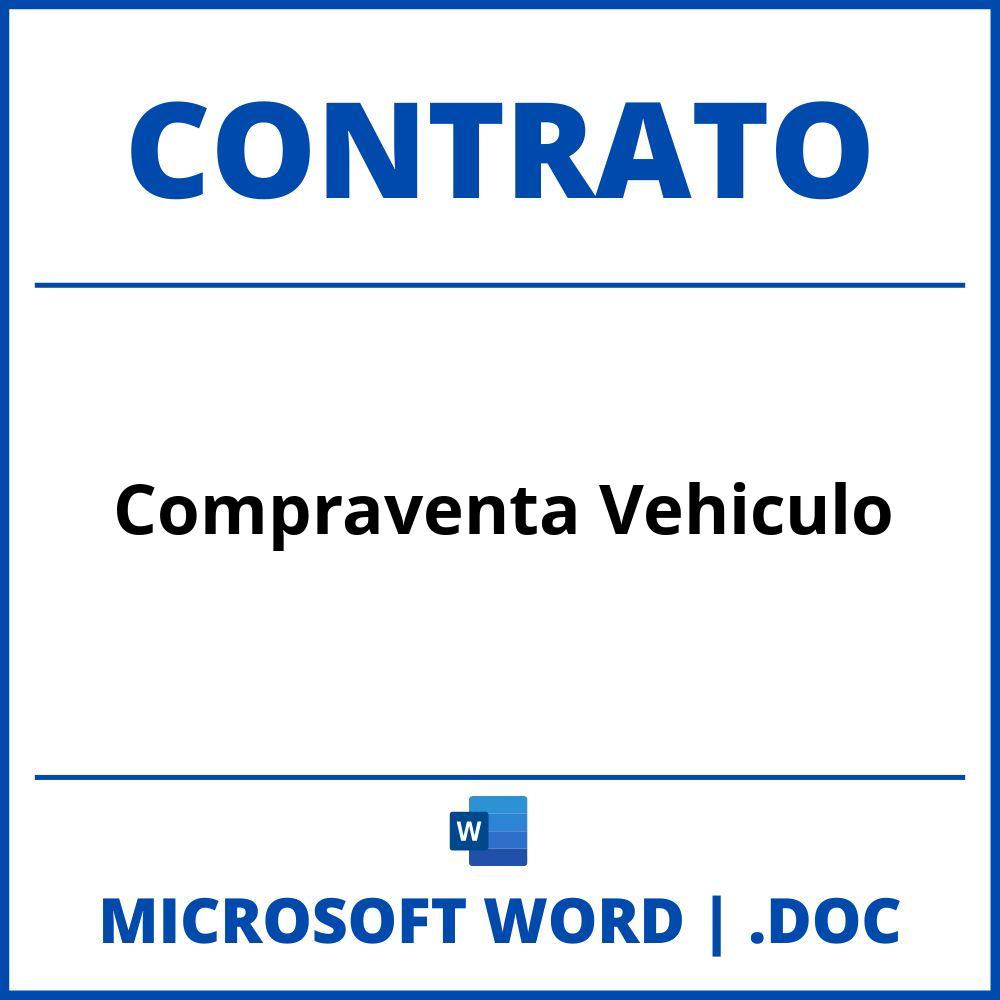 Contrato Compraventa De Vehiculo