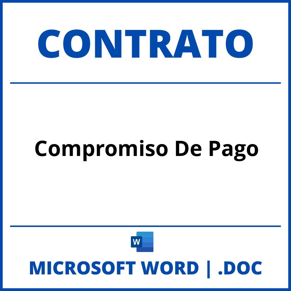 Contrato De Compromiso De Pago