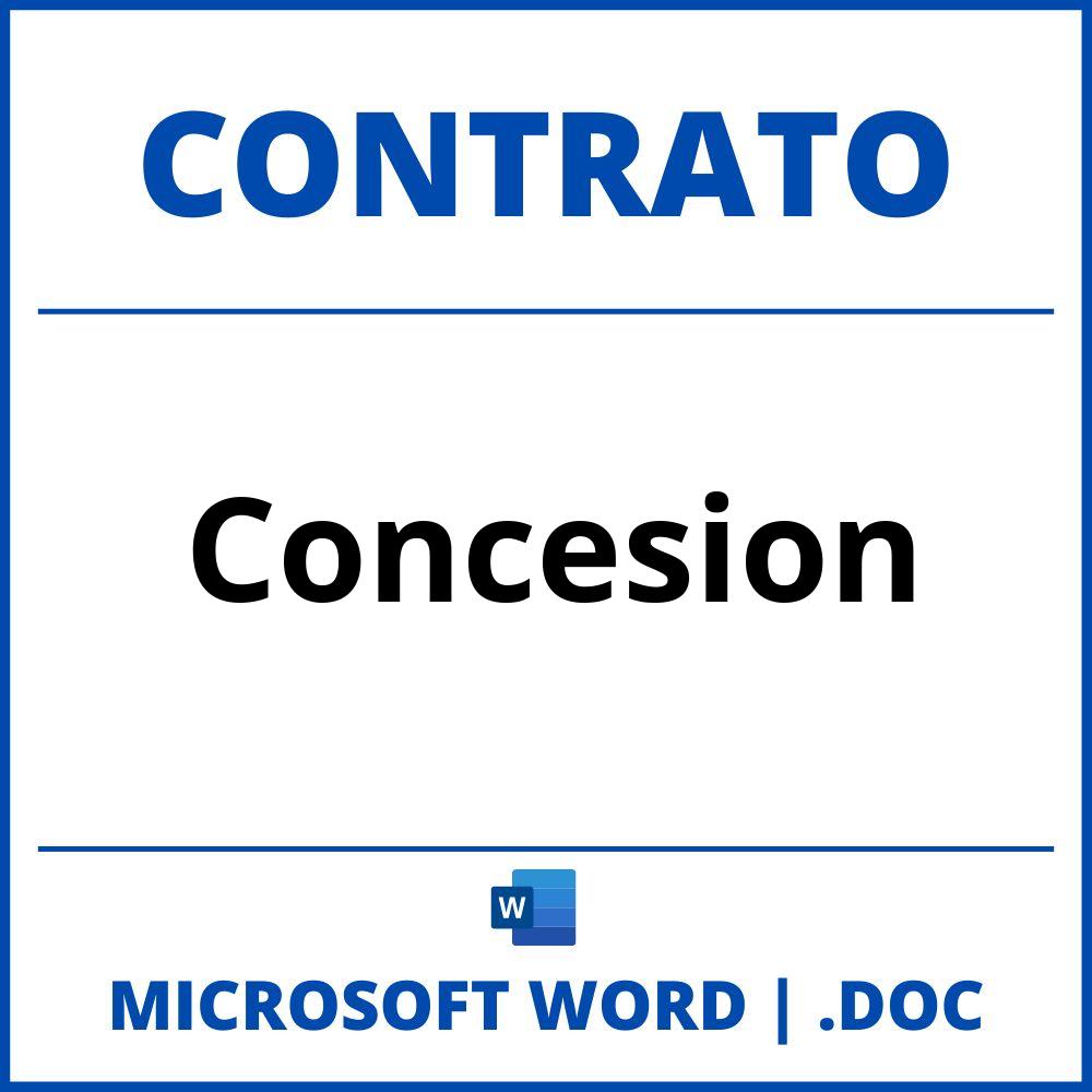 Contrato De Concesion