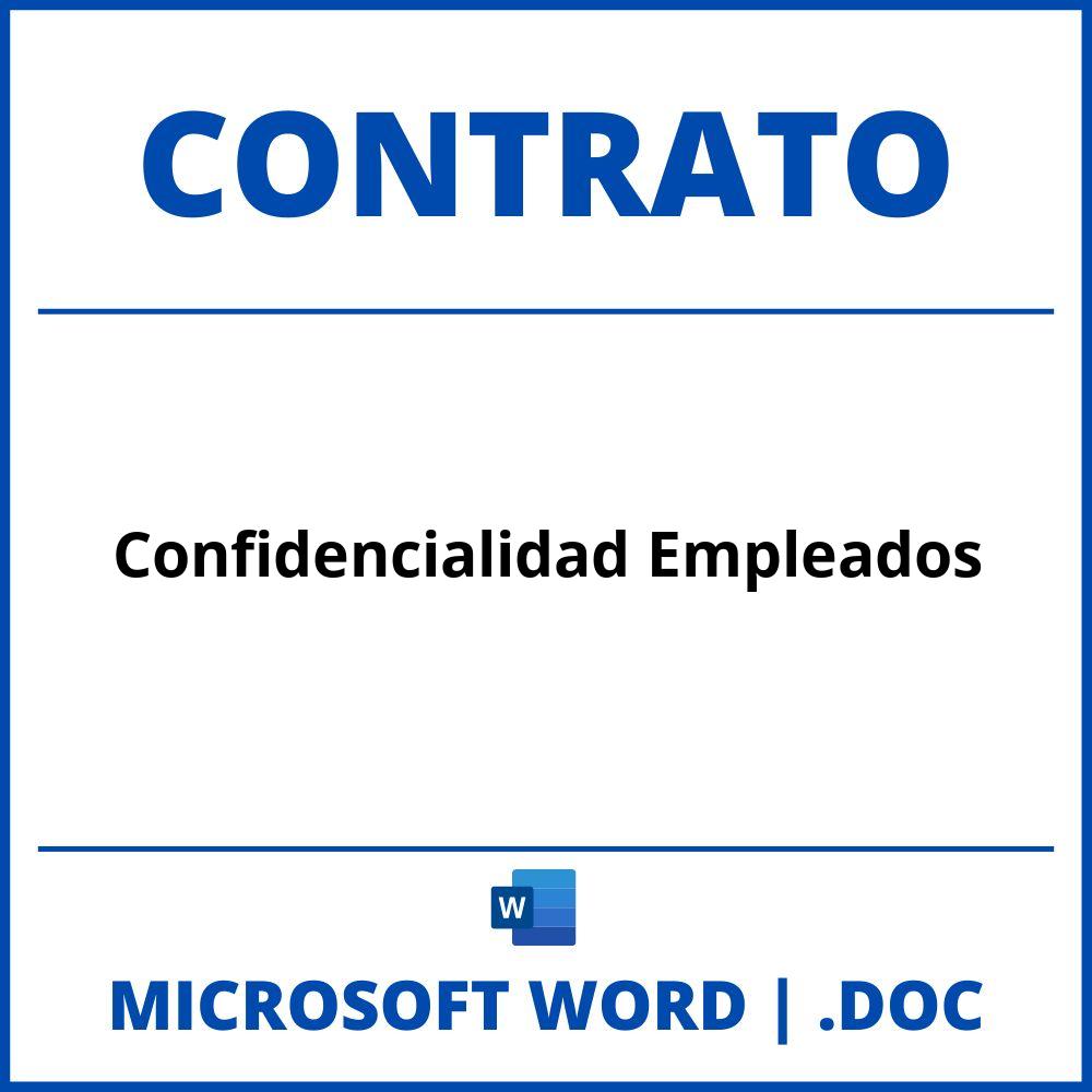 Contrato Confidencialidad Empleados