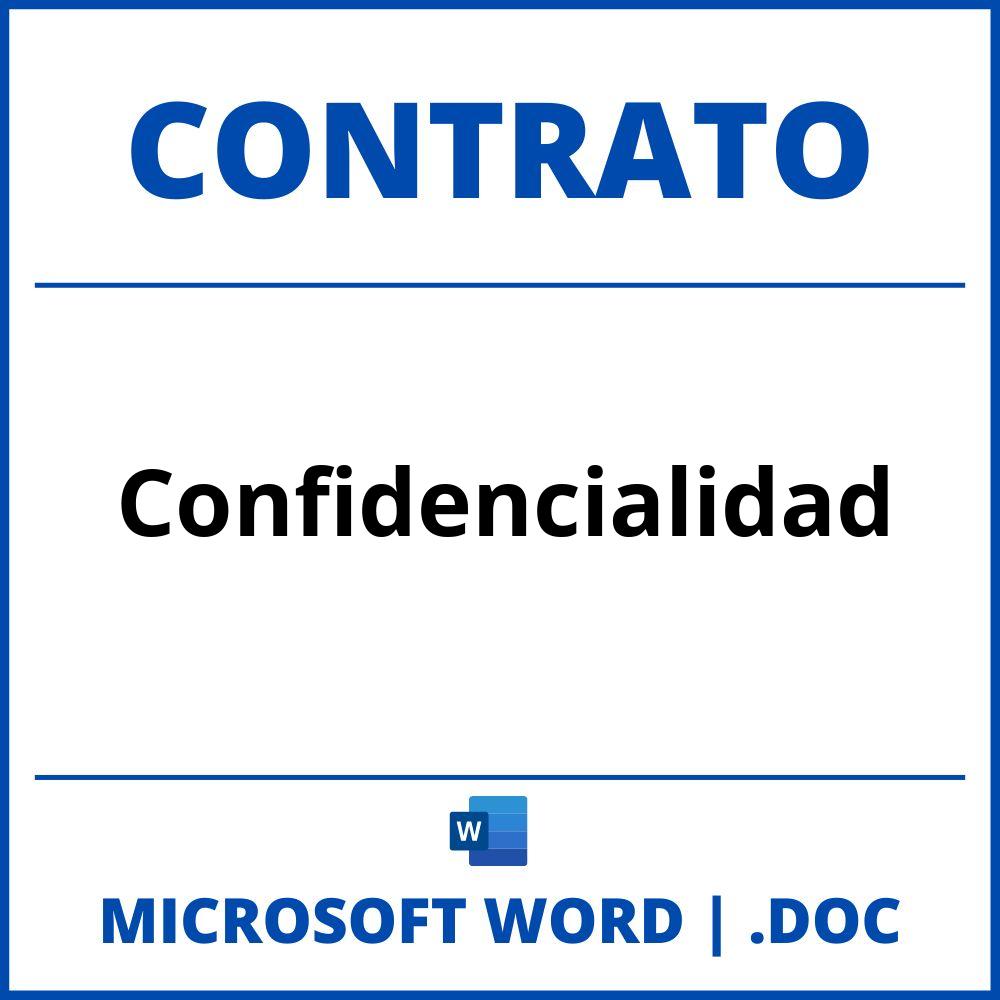 Contrato Confidencialidad