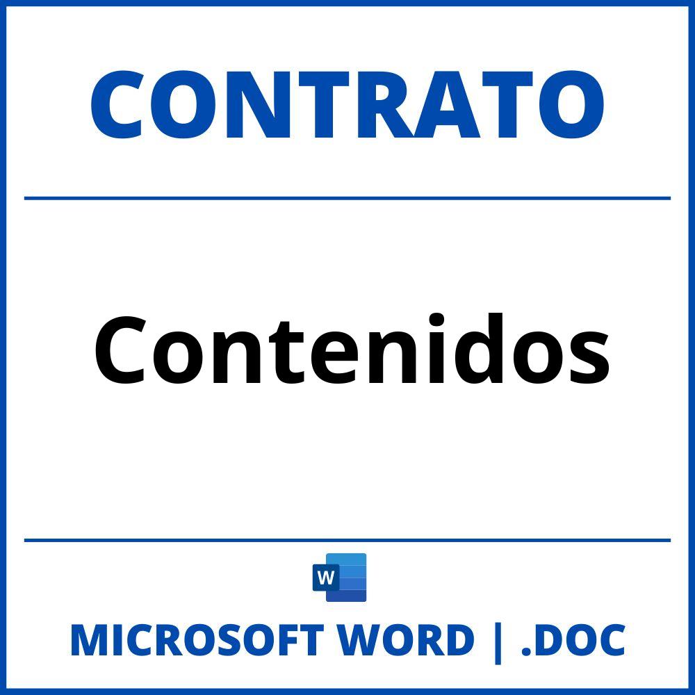 Contrato Tipo Contenidos