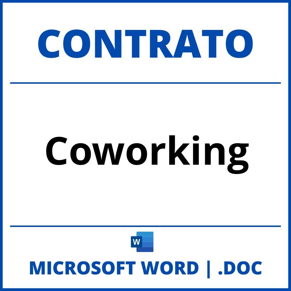 ▷ Contrato Coworking en WORD