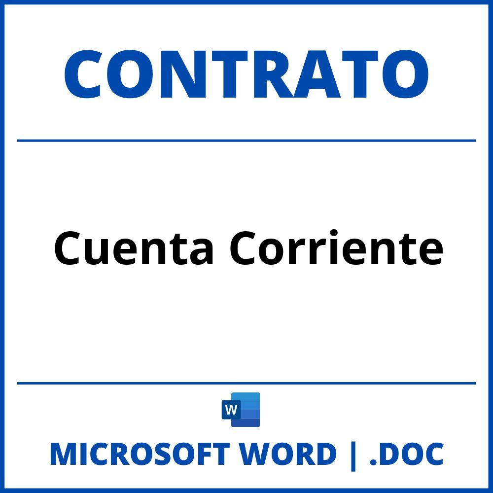 Contrato De Cuenta Corriente