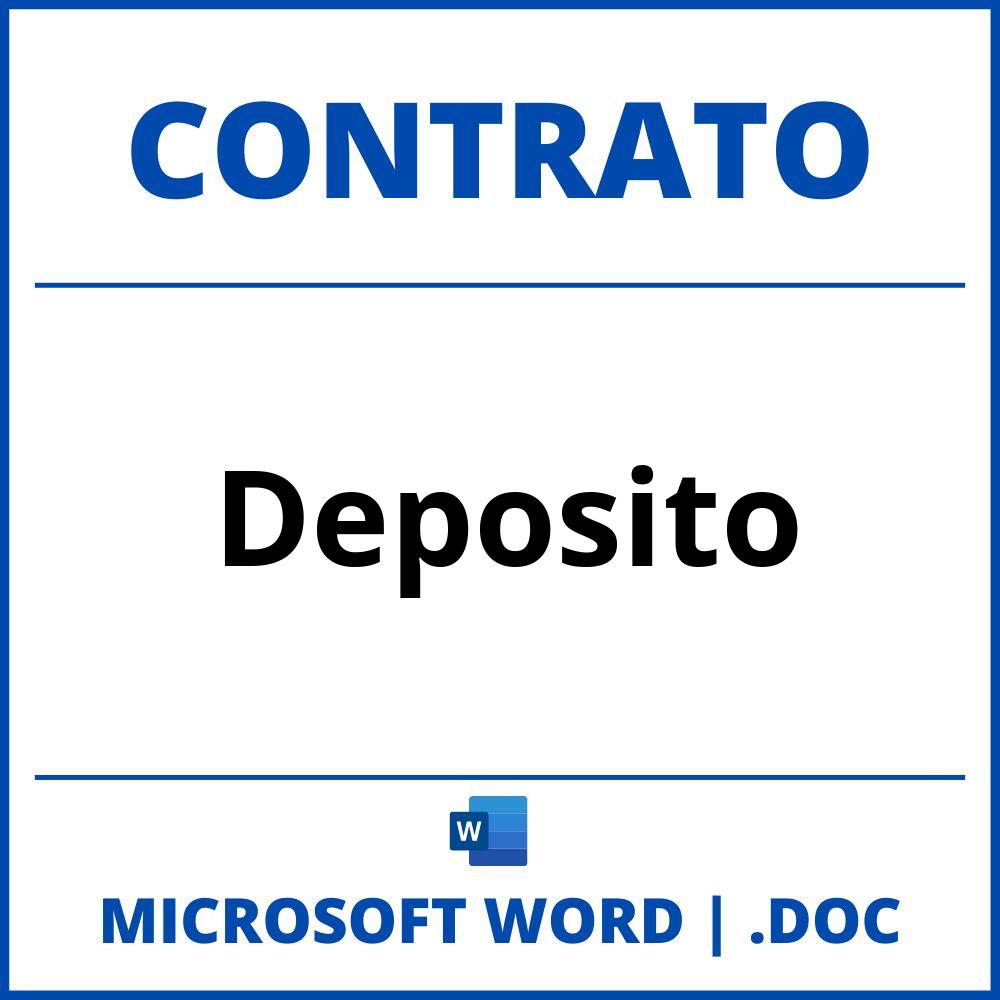 Contrato De Deposito