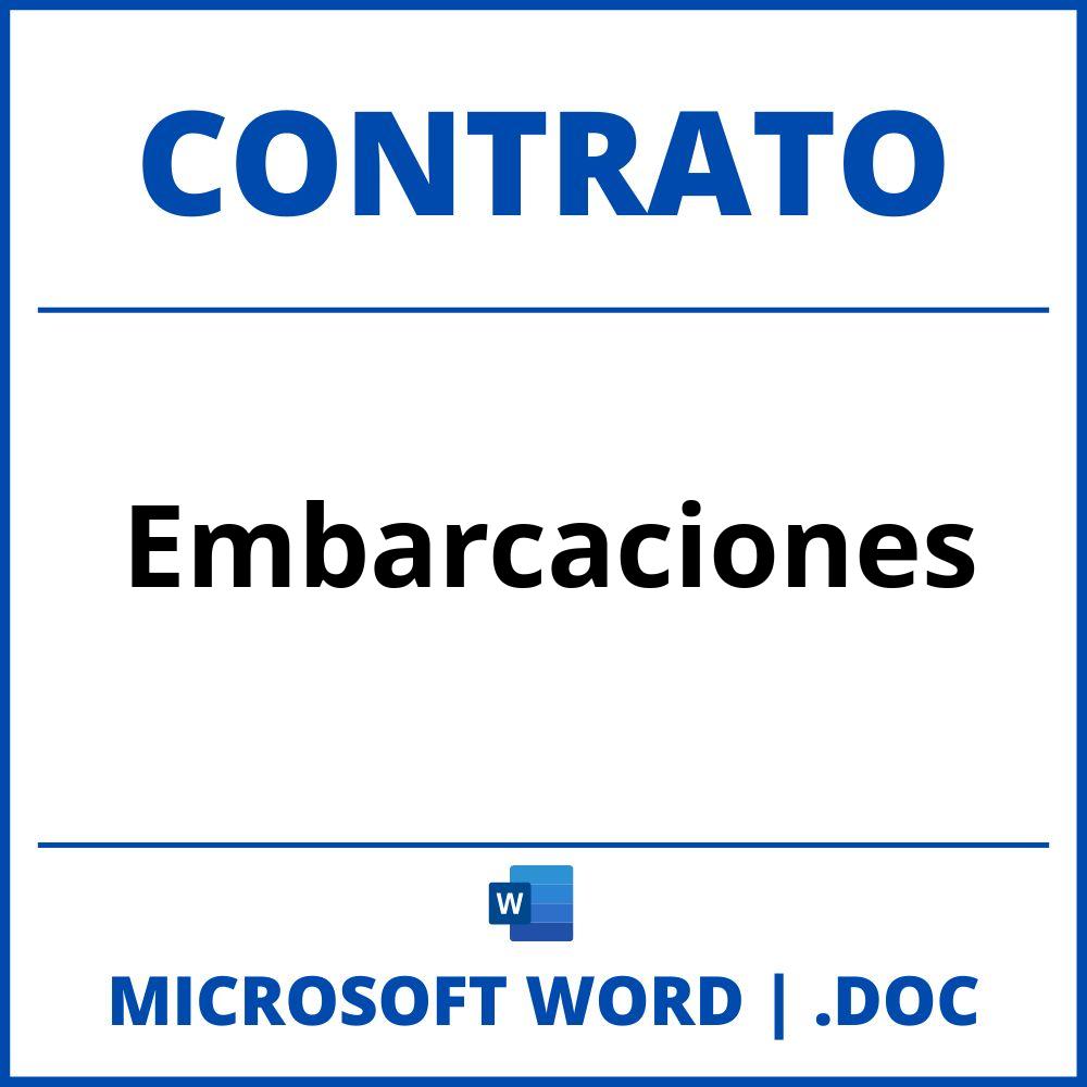 Contrato Embarcaciones