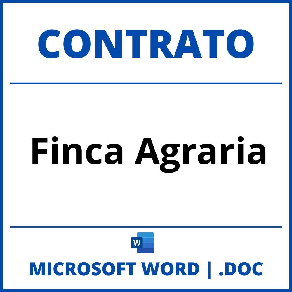 Contrato De Finca Agraria