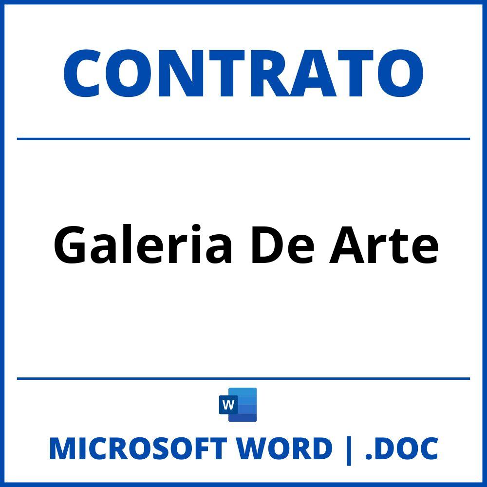 Contrato Galeria De Arte