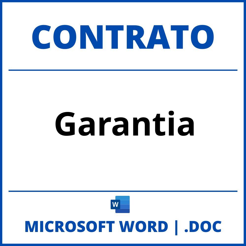 Contrato De Garantia