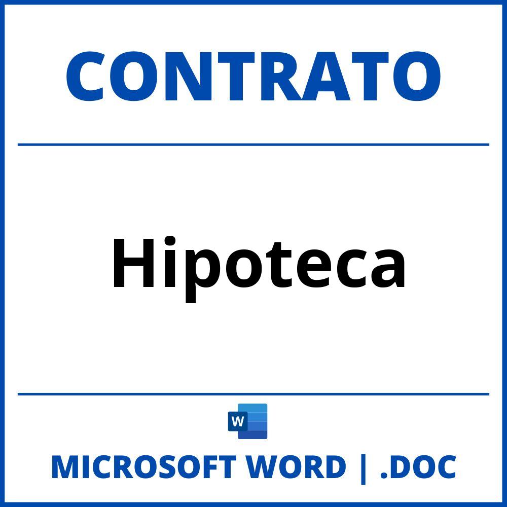 Contrato De Hipoteca