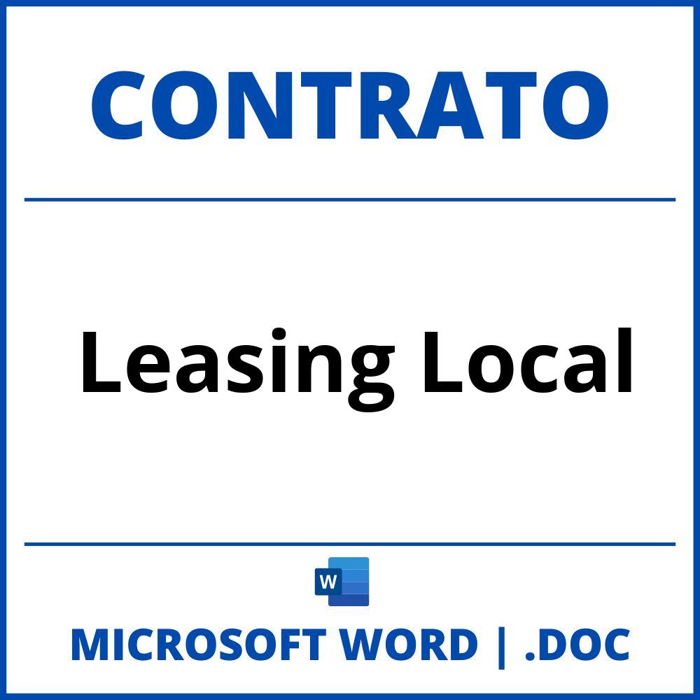 Contrato Leasing Local