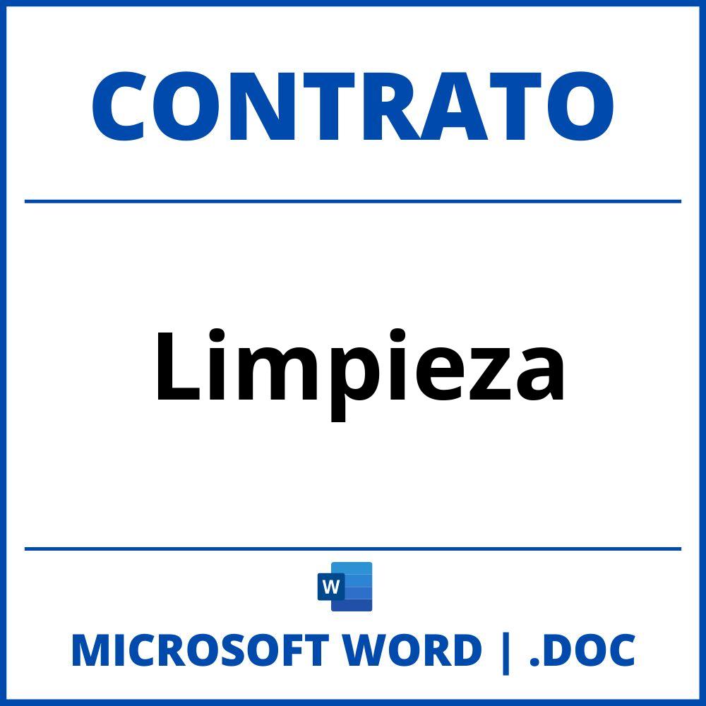 Contrato De Limpieza