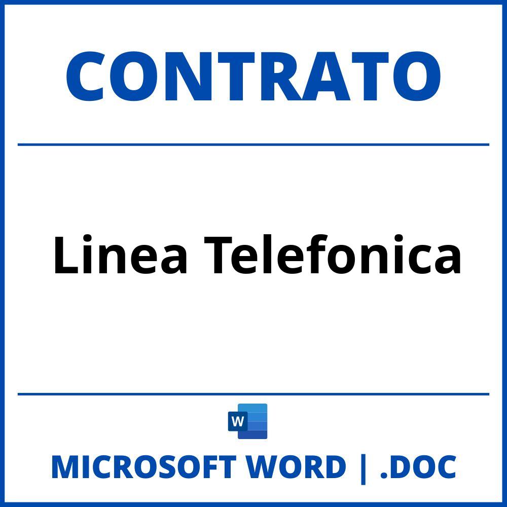 Contrato De Linea Telefonica