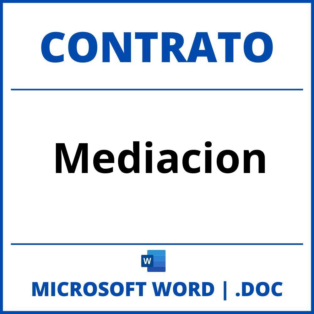 Contrato De Mediacion