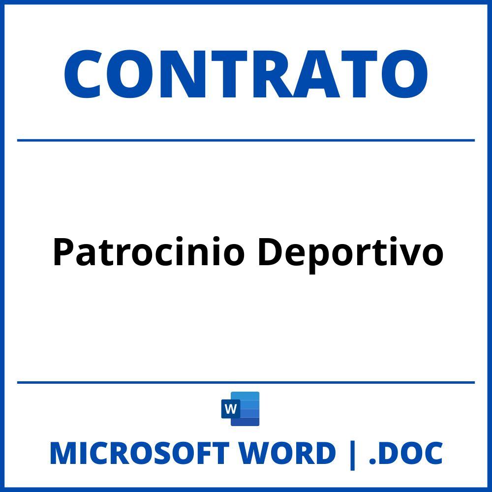 Contrato Patrocinio Deportivo