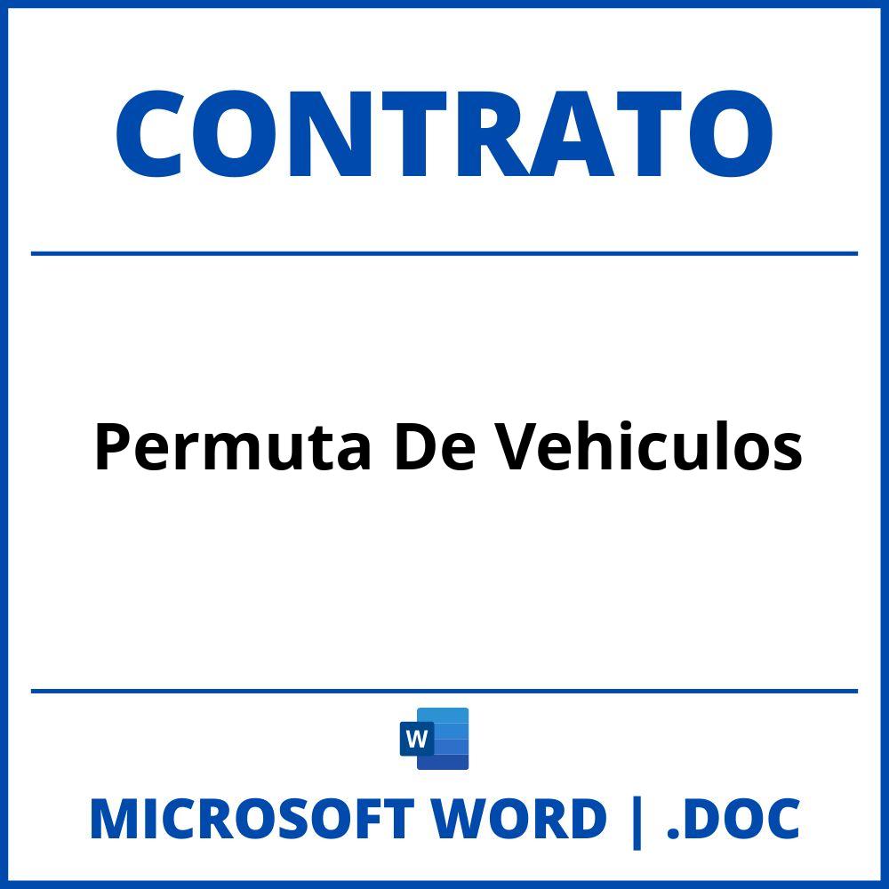 Contrato De Permuta De Vehiculos