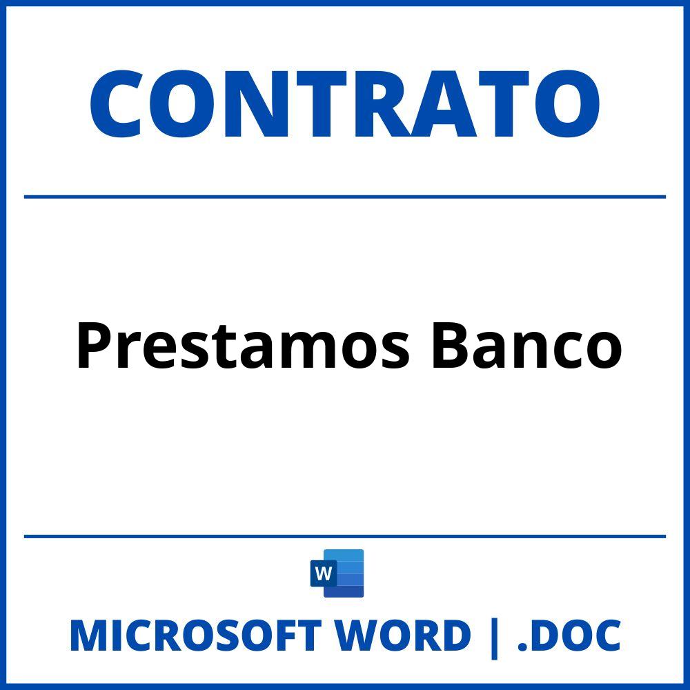 Contrato Prestamos Banco