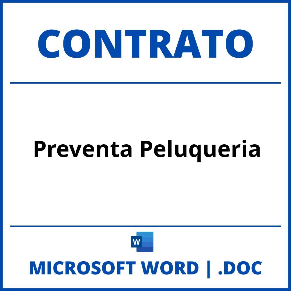 Contrato Preventa Peluqueria