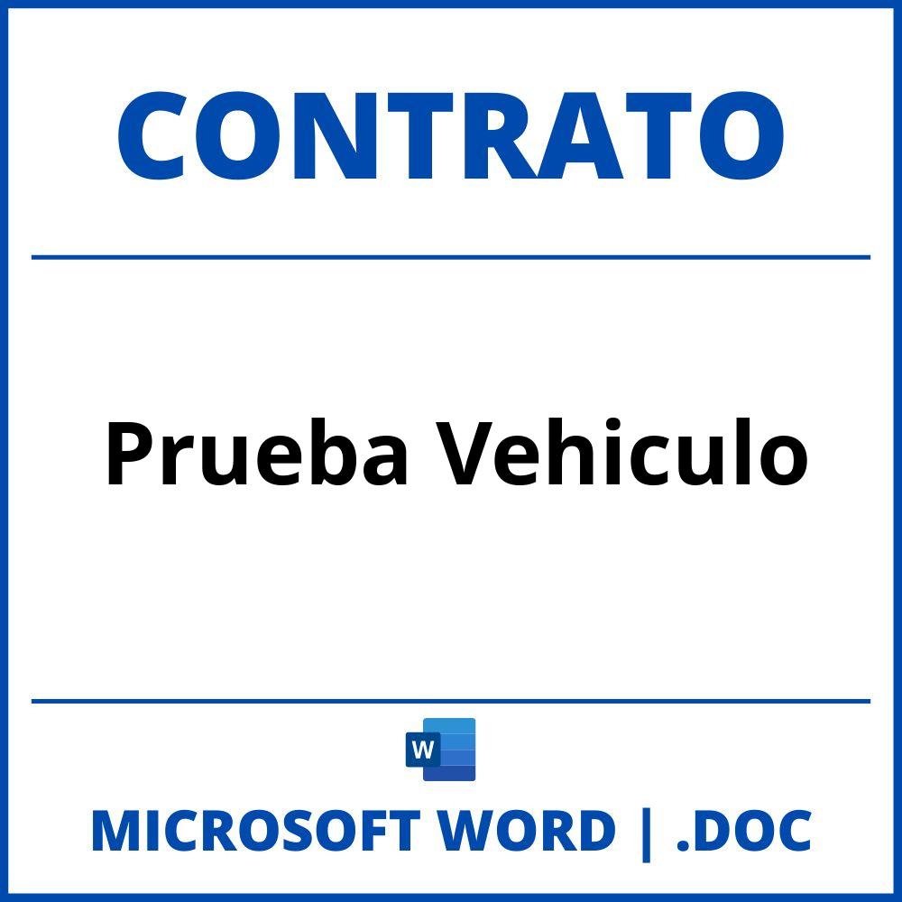 Contrato Prueba Vehiculo