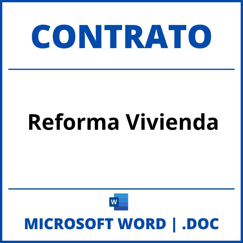 Contrato Reforma Vivienda