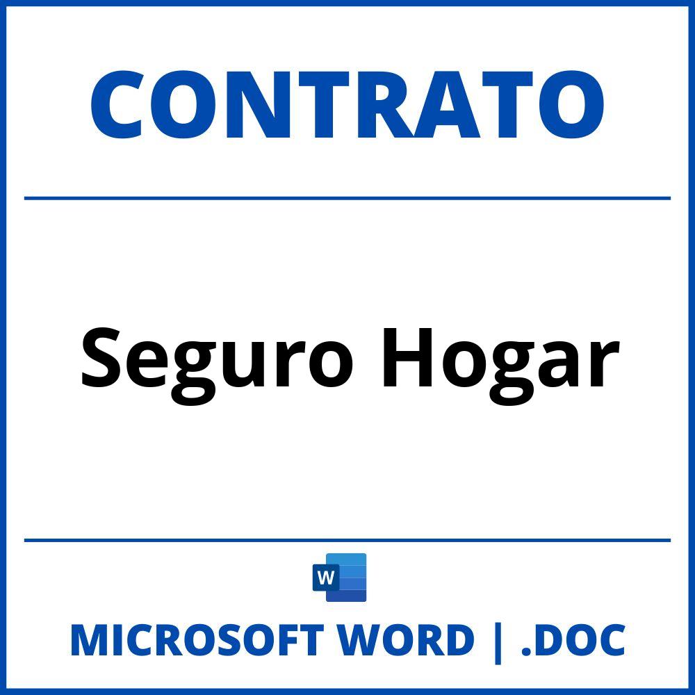 Contrato De Seguro Hogar