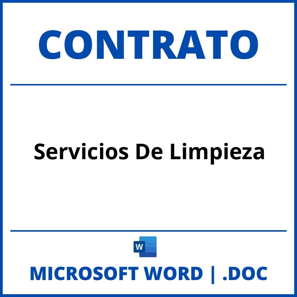 Contrato Servicios De Limpieza