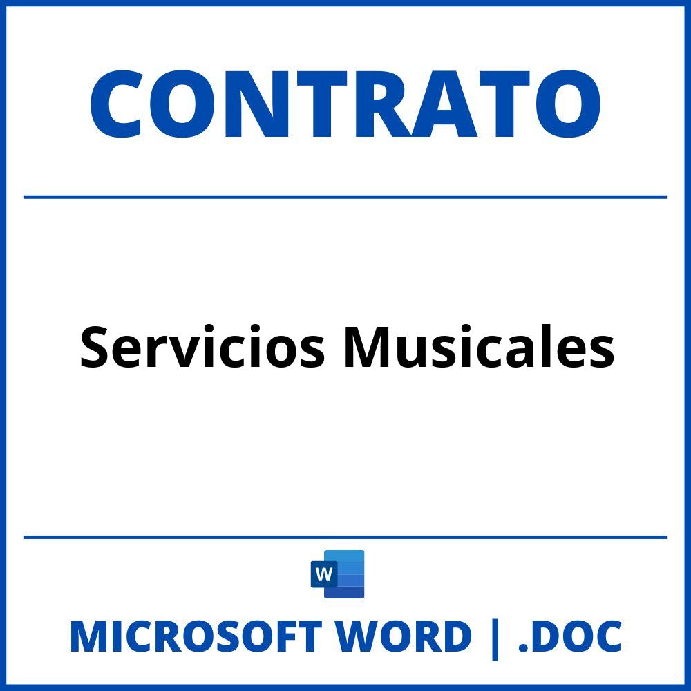 ▷ Contrato De Servicios Musicales WORD