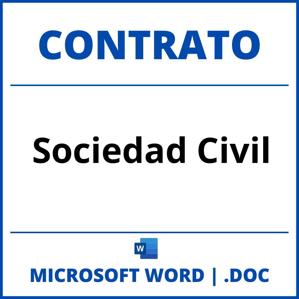 Contrato De Sociedad Civil