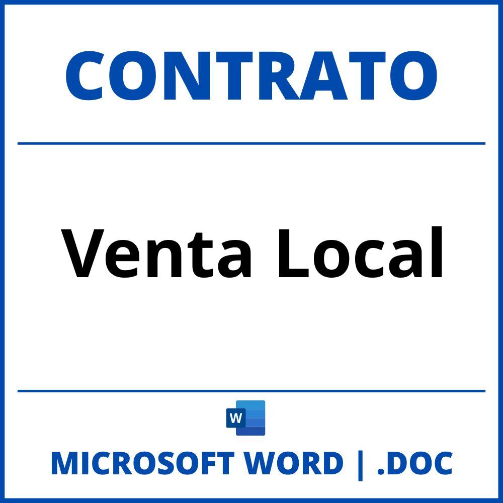 Contrato De Venta Local